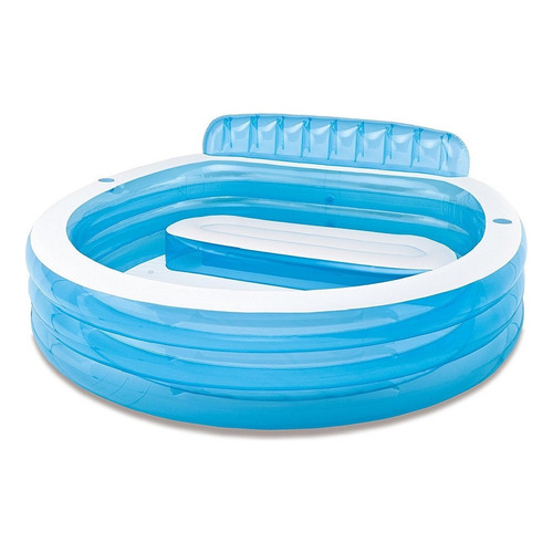 Pileta inflable circular Intex Swim Center 57190 640L blanca y azul