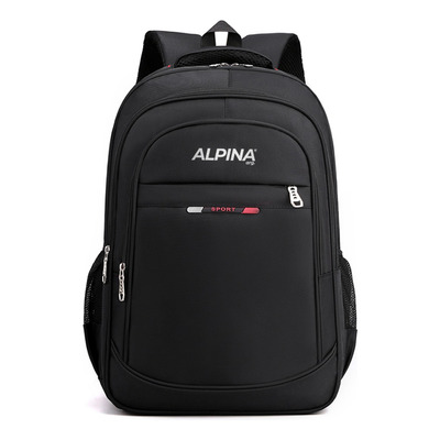 Mochila Porta Notebook Alpina 212 Color Negro Diseño Antidesgarro 35l