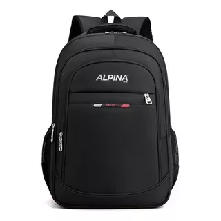 Mochila Porta Notebook Alpina 212 Color Negro Diseño Antidesgarro 35l