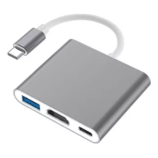 Adaptador Hub Usb C A: Usb 3.0 / Hdmi / Usb C - Pc O Mac