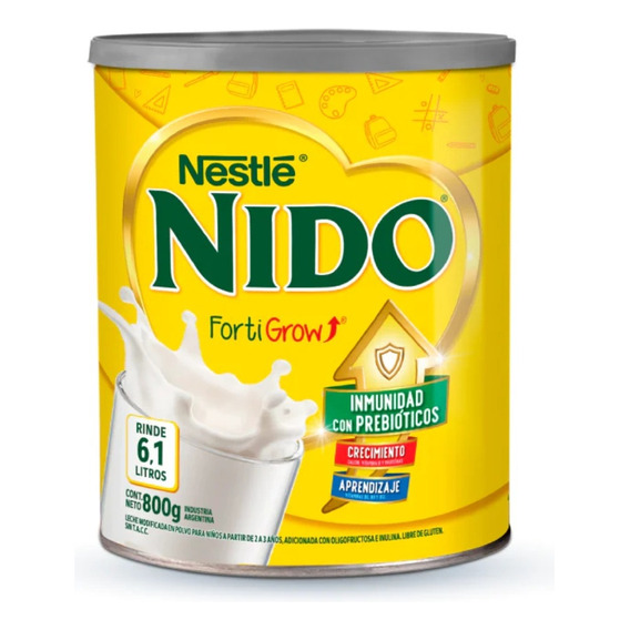  Leche en polvo Nestlé Nido FortiGrow 3D lata 800g