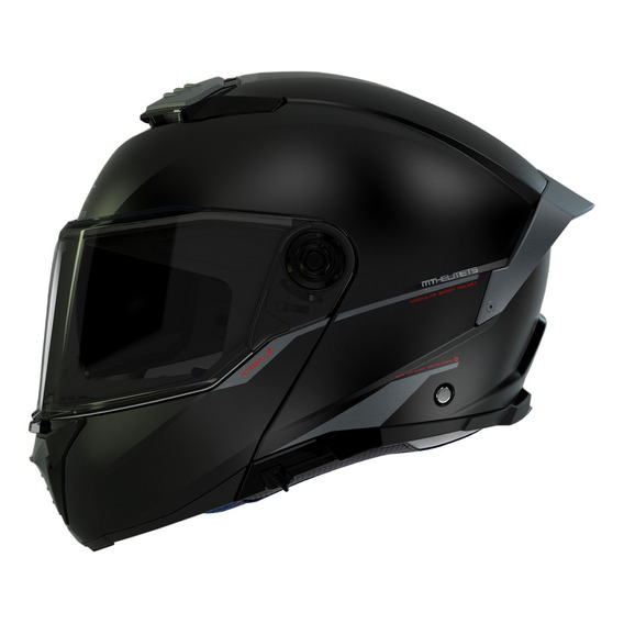 Casco para moto rebatible MT Helmets Bast D5 Atom 2 SV MT FU404SV  negro mate  lisa talla L 