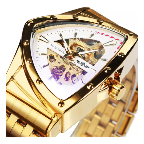 Reloj pulsera Genérica S1225-2, para hombre color golden y white