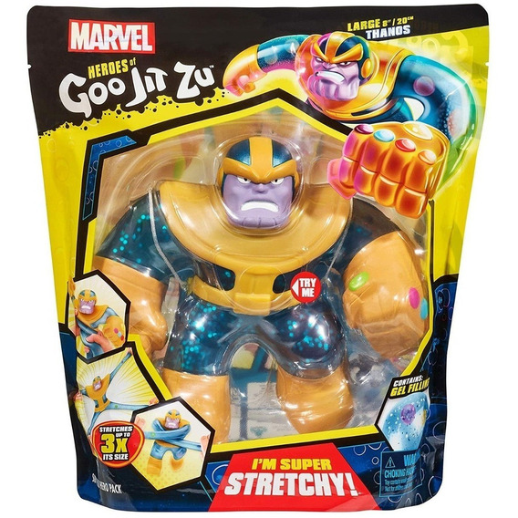 Figura Elástica Goo Jit Zu Marvel Thanos 20cm Im Super Febo