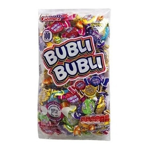 Chicle Bomba Bubli Bubli Goma De Mascar Sabores Frutas 100pz