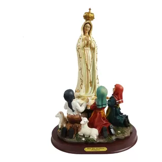 Imagen Religiosa - Virgen De Fatima Y Pastores 40 Cm Domine