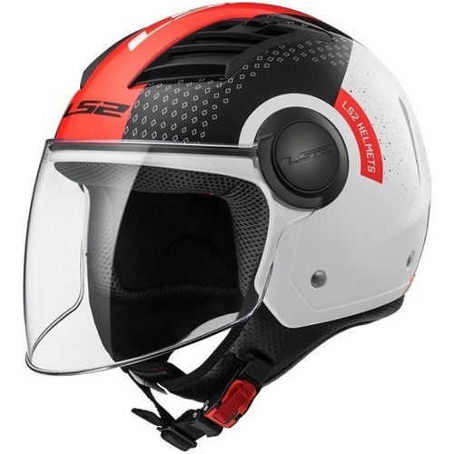 Casco Moto Abierto Ls2 562 Airflow Condor Blanco Negro Rojo Color Blanco/Negro/Rojo Tamaño del casco L