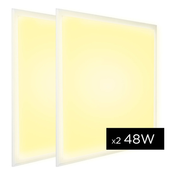 Kit X 2 Paneles Led 60 X 60 Cm Plafon Cuadrado Gadnic