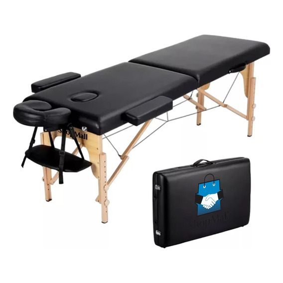 Promoción! Cama Plegable De Masajes Portátil Spa Tattoo Color Negro