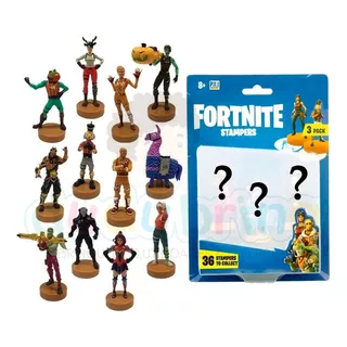 Brinquedo Fortnite Kit Com 3 Carimbos Surpresa Colecionáveis