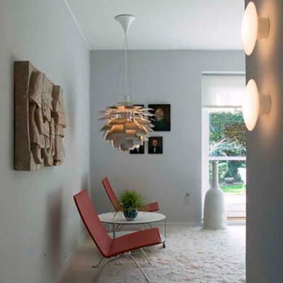 Lampara Colgante De Diseño Franka Blanco Apto Led E27 Nk