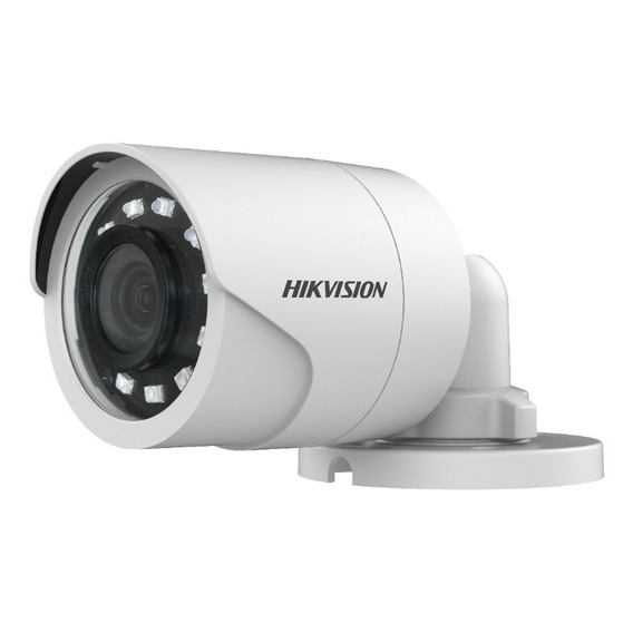 Hikvision DS-2CE16D0T-IRPF, Cámara de seguridad Analógica 2MP 1080P FullHD para DVR, Turbo HD con visión nocturna incluida, 12V, BNC, blanca