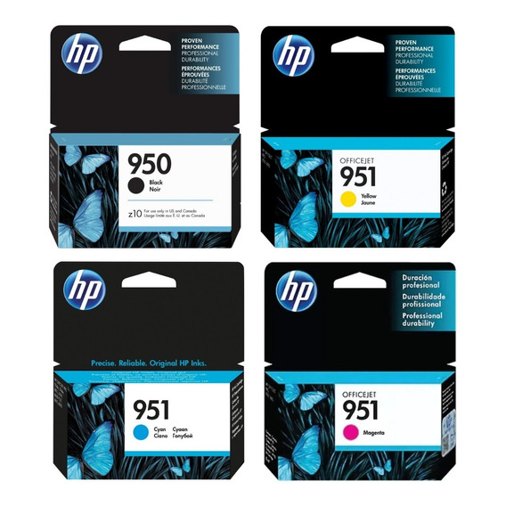 Hp 950 Negro + Hp 951 Colores Hp 8600 8620 Combo Cuot