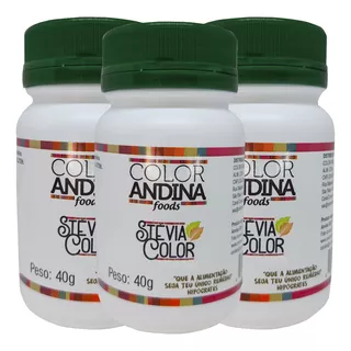 Adoçante  Stévia Color Andina 40g-3 Potes