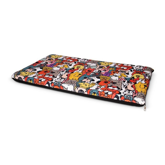 Cama Para Perro Grande Tapete Lavable Cómodo 80x52x5 Cm