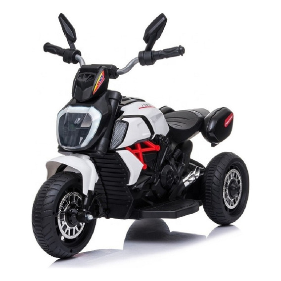 Moto Carro Electrica Niño Usb Sd Mp3 Recargable Luces X-168 Color Blanco