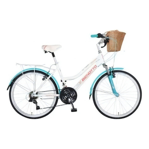 Bicicleta Benotto City Moorea R24 21v Aluminio Suspensión Blanco/aqua