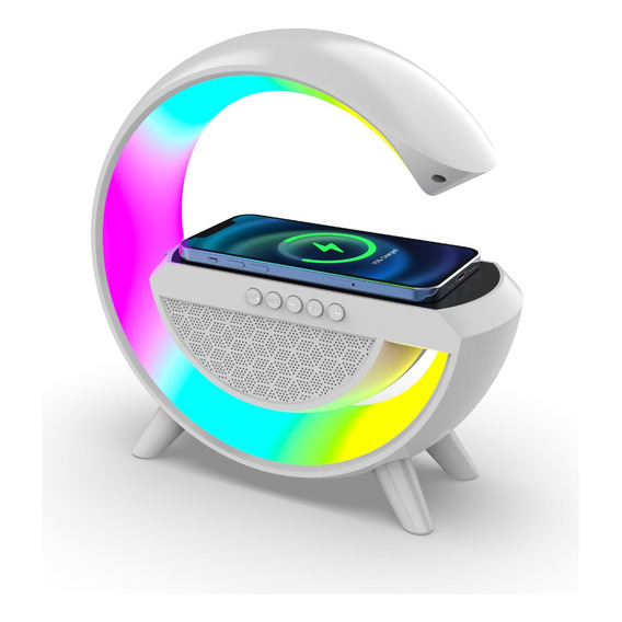 Altavoz Bluetooth Con Luces Rgb Y Cargadores Inalámbricos