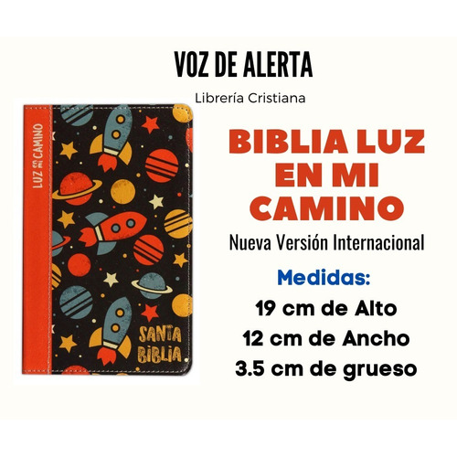 Biblia Luz En Mi Camino Cohetes Nvi Colores Símil Piel