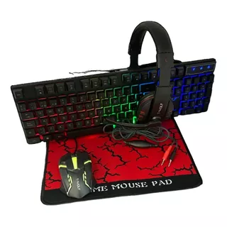 Combo Gamer Mouse, Teclado, Auriculares Y Paño Twolf - Tf800