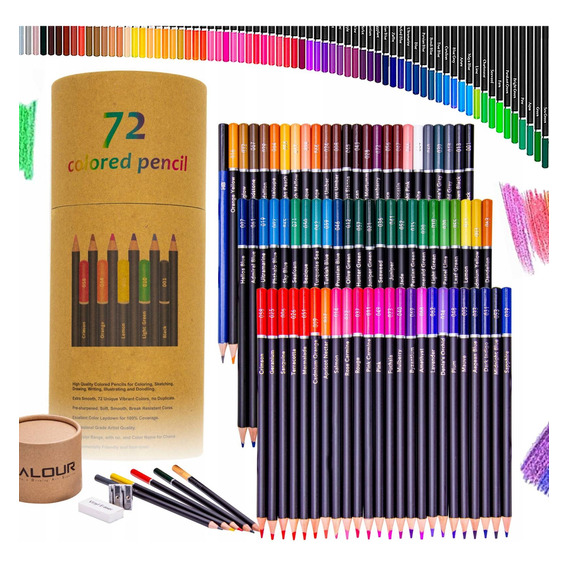 Set 72 Lapices Colores Arte Profesional A Base Aceite Dibujo