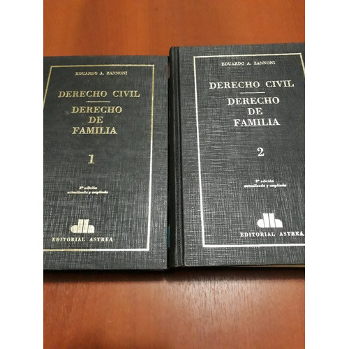 Derecho De Familia - 2 Tomos, De Zannoni , Eduardo A.. Editorial Astrea En Español