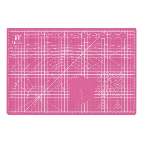 Base Tabla Tablero De Corte A3 Medidas 45x30 Cm Patchwork Color Rosa
