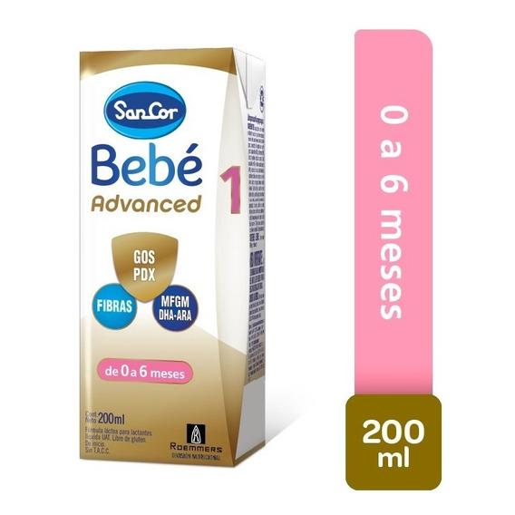 Sancor Bebe 1 Advanced 0 A 6 Meses 200ml Pack X 30