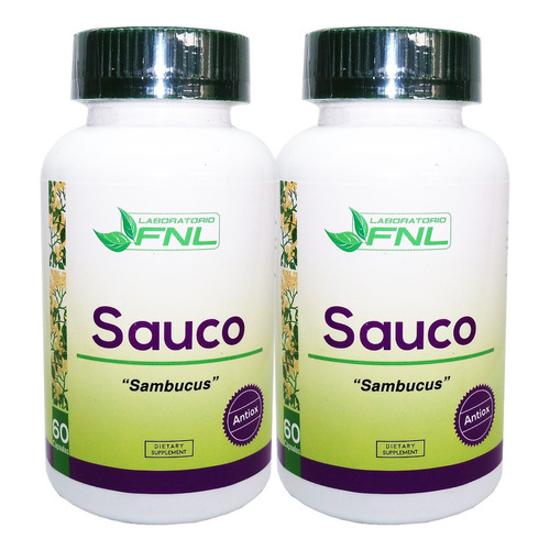 Sauco 120 Caps 2 Frascos Antioxidante Tos Gripe Asma Natural Sabor Neutro