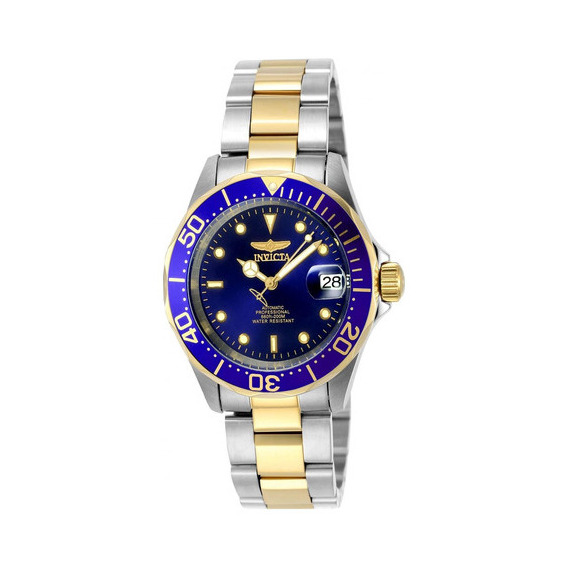 Reloj Invicta Pro Diver 8928 Automático Color De La Correa Plateado/dorado Color Del Bisel Azul Color Del Fondo Azul