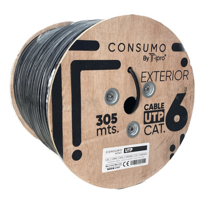 Cable Utp Exterior Cat 6 Aleación Doble Chaqueta