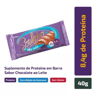 Chocolate Proteico Ao Leite Soulpro Zero - 40g