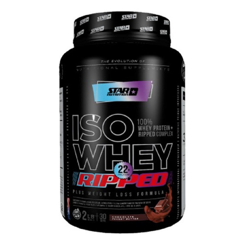 Iso Whey Ripped Evolution 2 Lb Star Nutrition Proteina Sabor Chocolate