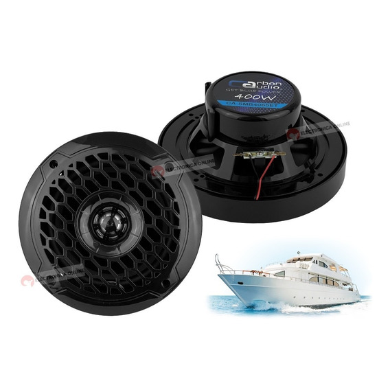 Par De Bocinas Marinas 6.5 Carbon Audio 400 Watts 2 Vias