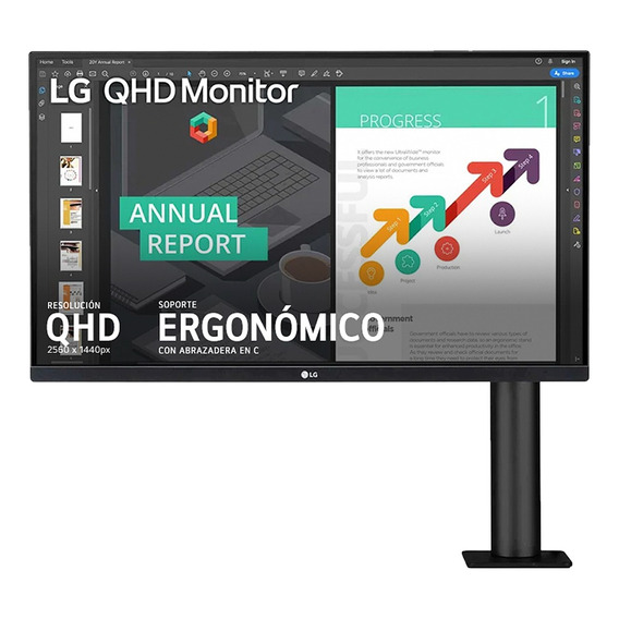 Monitor Ips 27 Pulgadas LG Ergo 27qn880 Qhd 1440p Freesync