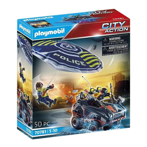 Playmobil 70781 City Action Paracaídas Vehículo Anfibio