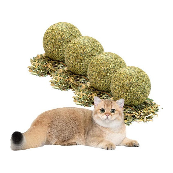X4 Bola Catnip Para Gatos Juguetes De Gato Snack Para Gatos Color X4 Catnip Verde X-313