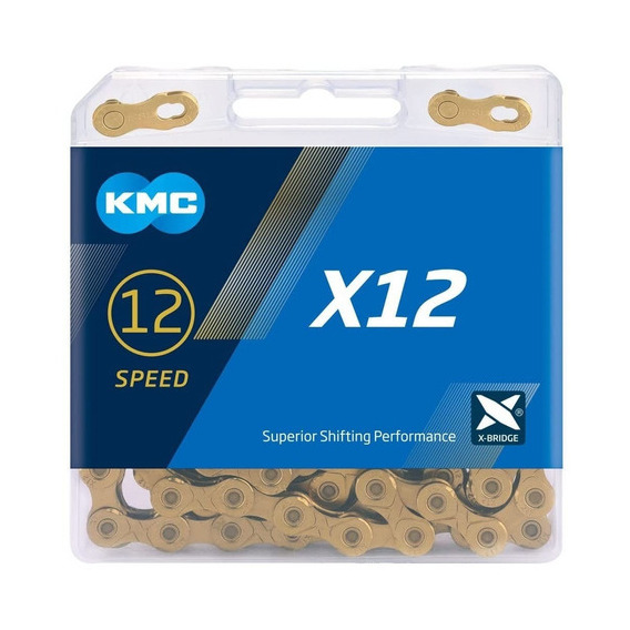 Cadena Bicicleta Kmc X12 Dorado 12 Velocidades 126 Links