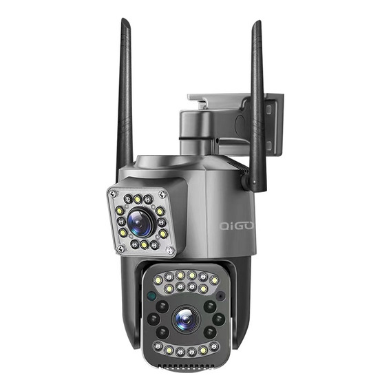 Cámara de seguridad  QIGO SC03-B con resolución de 3MP visión nocturna incluida gris
