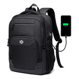 Mochila Notebook Impermeable Antirrobo Hardley Nylon Balistico Con Usb