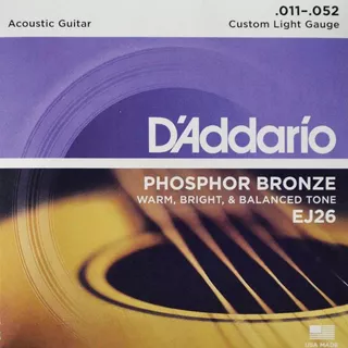 Encordadura Guitarra Acústica D'addario Ej-26 .011 - .052