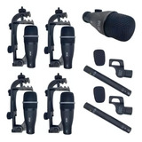 Kit Microfone Para Bateria 7 Peças + Maleta Dylan Dd-7 Cor Preto