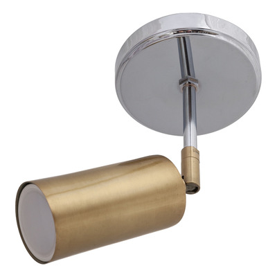 Aplique 1 Luz Cromo Dorado Zunko Movil Extension Apto Led 