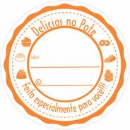 500 Etiqueta Adesivo Bolo No Pote Delicias No Pote
