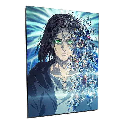 Placa Decorativa Shingeki No Kyojin Season 4 Temporada Eren Cor Marrom