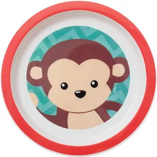 Pratinho Raso De Animais Estampado 300ml Infantil Buba Cor Macaco