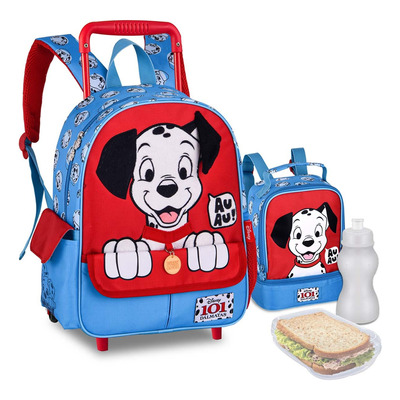 Kit Mochila Lancheira Pets Disney Escolar Com Brinde Criança