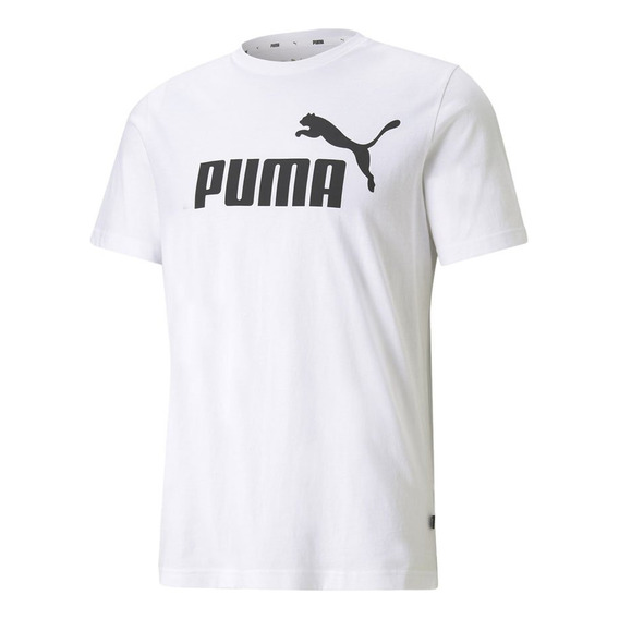 Camiseta Puma Ess Logo Tee  Hombre-blanco