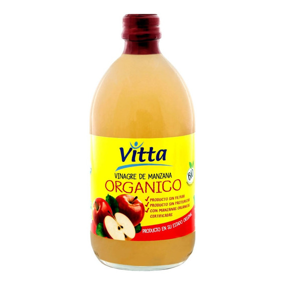 Vinagre De Manzana Vitta Orgánico 500 Ml