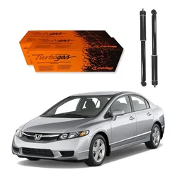  Par Amortecedor Traseiro New Civic 1.8 2006 A 2011